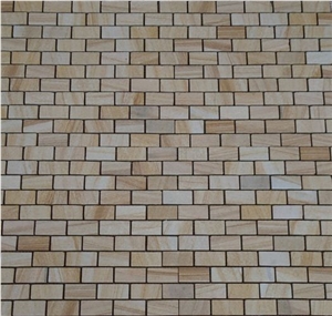Teak Wood Sand Stone Mosaic, Teakwood Sandstone