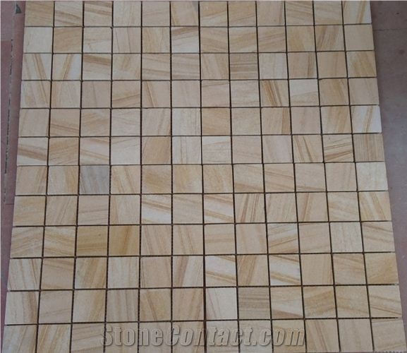 Teak Wood Sand Stone Mosaic, Teakwood Sandstone