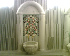 Turkish Hammam, Marmara White Marble Bath Design