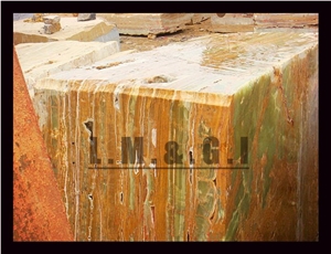GREEN MULTI Onyx Block