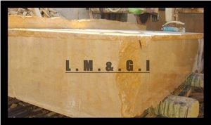 Indus Gold Limestone Block, Pakistan Yellow Limestone