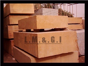 Indus Gold Limestone Block, Pakistan Yellow Limestone