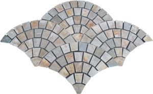 Quartzite Crazy Paving on Mesh Quartzite Crazy Paving on Mesh
