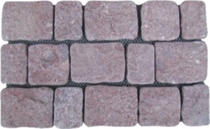 Red Basalt Paving on Mesh