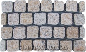 Slate Paving on Mesh, Grey Slate Cobble, Pavers