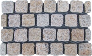 Slate Paving on Mesh, Grey Slate Cobble, Pavers