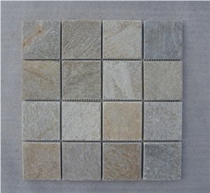 Golden White Mosaic, Beige Slate Mosaic