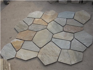 Meshed Back Golden White Quartz,Beige Quartzite Flagstone Meshed Back Golden White Quartz,Beige Quartzite Flagstone