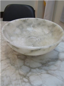 Alabaster Bowl, White Alabaster Home Decor Alabaster Bowl, White Alabaster Home Decor