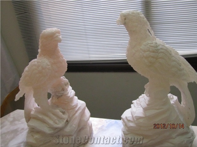 Persian White Alabaster Carved Artifact