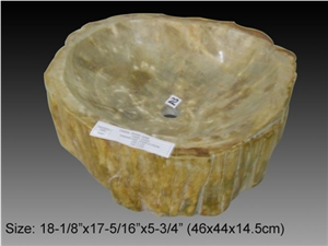 Fossil Wood Marble Sink, Fossil Wood Yellow Marble Sink Fossil Wood Marble Sink, Fossil Wood Yellow Marble Sink