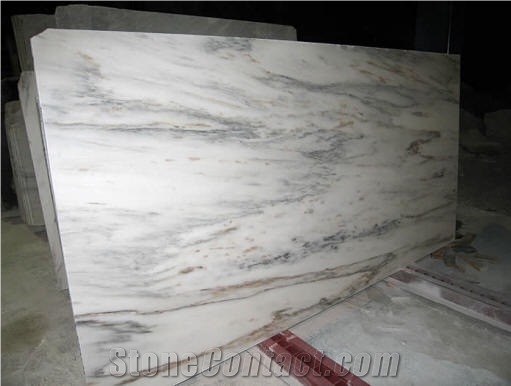 China Danba White Marble Slab(good Polished)