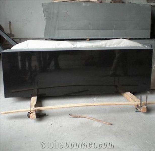 High Polished China Mongolia Black Granite Slab