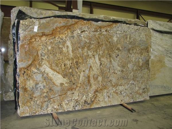 Polished Desert Gold Granite Slab(own Factory)