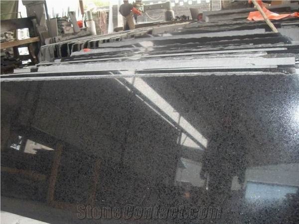 Polished G684 Black Basalt Slab(own Factory)