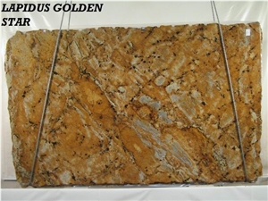 Polished Golden Star Granite Slab(own Factory)