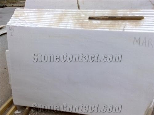 Polished Nestos White Marble Slab