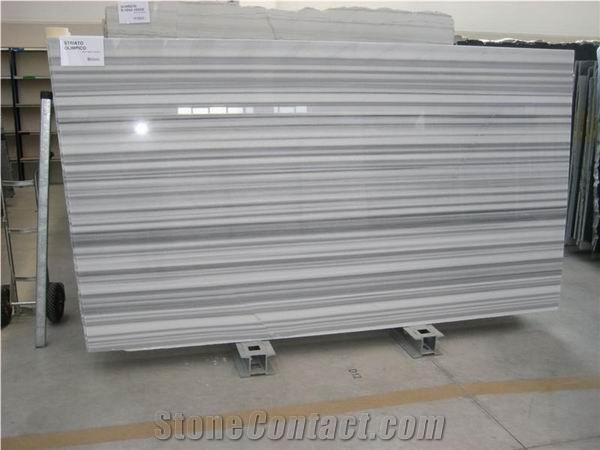 Polished Striato Olimpico Marble Slab(good Polishe