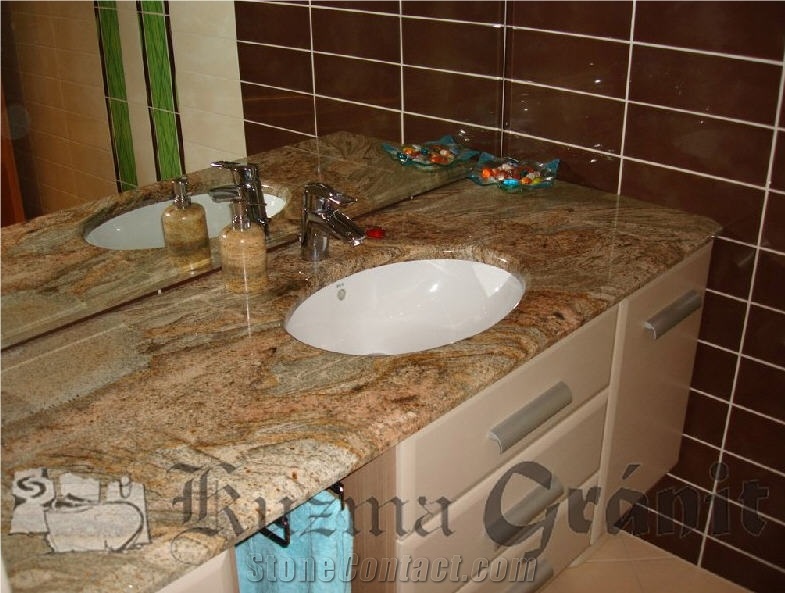 Ivory Gold Granite Bath Top, Yellow Granite
