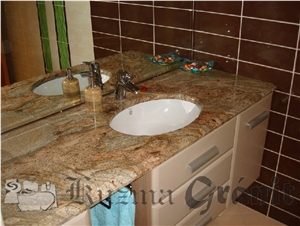 Ivory Gold Granite Bath Top, Yellow Granite Ivory Gold Granite Bath Top, Yellow Granite