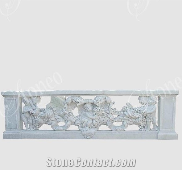 Balustrade and Railing, White Marble Balustrade