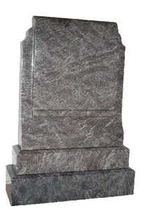 Jet 02 Headstone in Bahama Blue, Granite