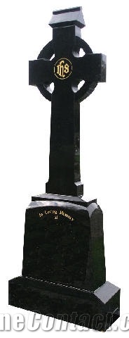 JET 13 Headstone in Absolute Black India Granite