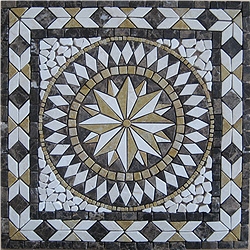 Rosone Stella Emperador, Marble Medallion