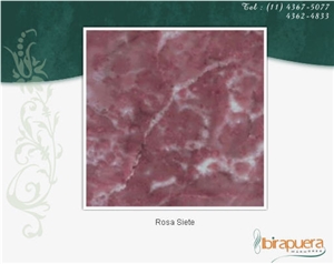 Rosa Siete Marble Slabs, Brazil Red Marble
