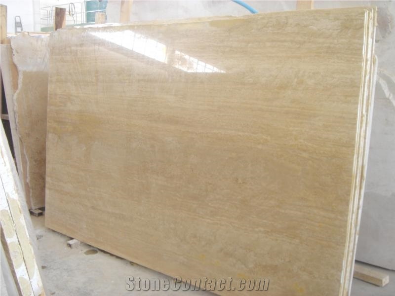 Denizli Light Travertine Slabs, Turkey Beige Travertine