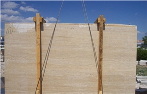 Denizli Light Travertine Slabs, Turkey Beige Travertine
