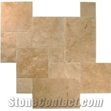 Travertine French Pattern Tiles, Turkey Beige Travertine