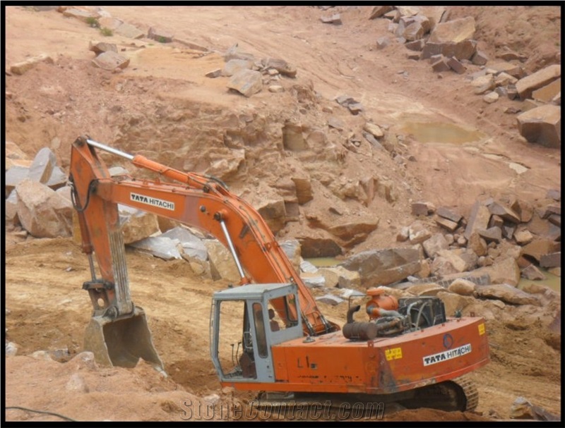 Rajsree Red Color Granite Blocks, Ilkal Red Granite Block