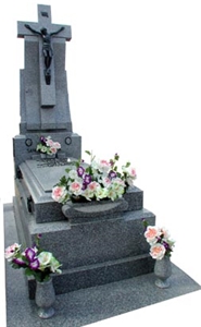 Grey Quintana Granite Monument, Gris Quintana Oscuro Fino, Granite Mausoleum & Columbarium