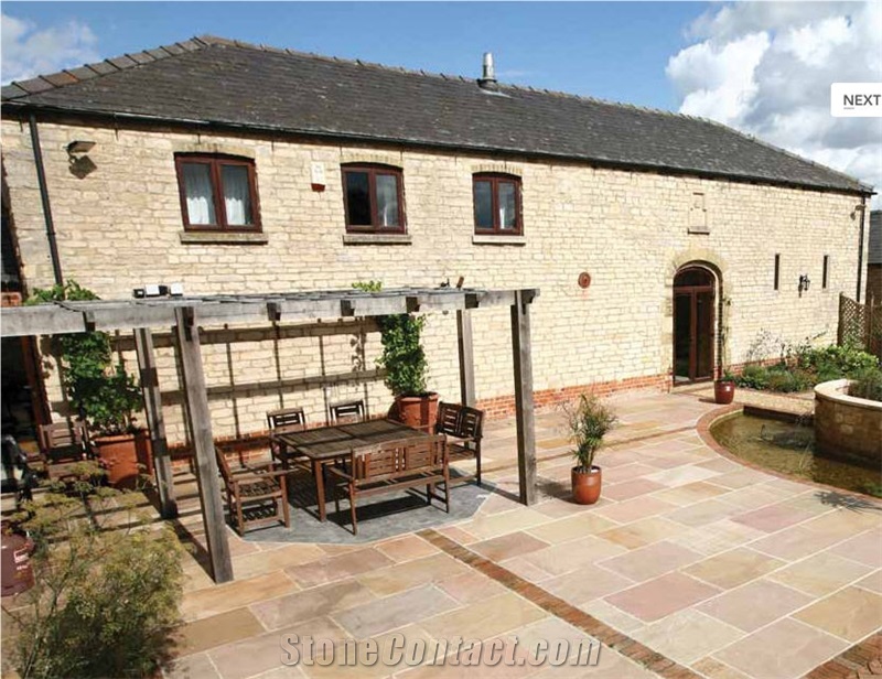 Heather Sandstone Paving, Beige Sandstone Cobble, Pavers