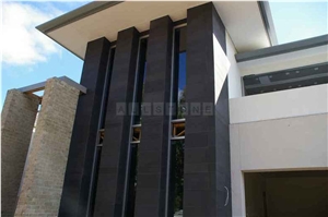 Midnight Basalt Enhanced Finish, Austral Black Basalt Building, Walling