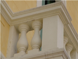 Balustrade, Railings, Pietra Carparo Bianca White Limestone Balustrade, Railings, Pietra Carparo Bianca White Limestone