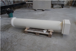 Limestone Column, Pietra Di Lessini Bianca White Limestone