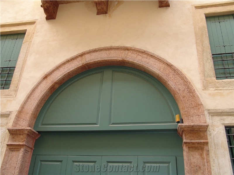Rosso Verona Door Frame, Red Marble