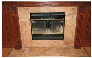 Yellow Granite Fireplace Surround
