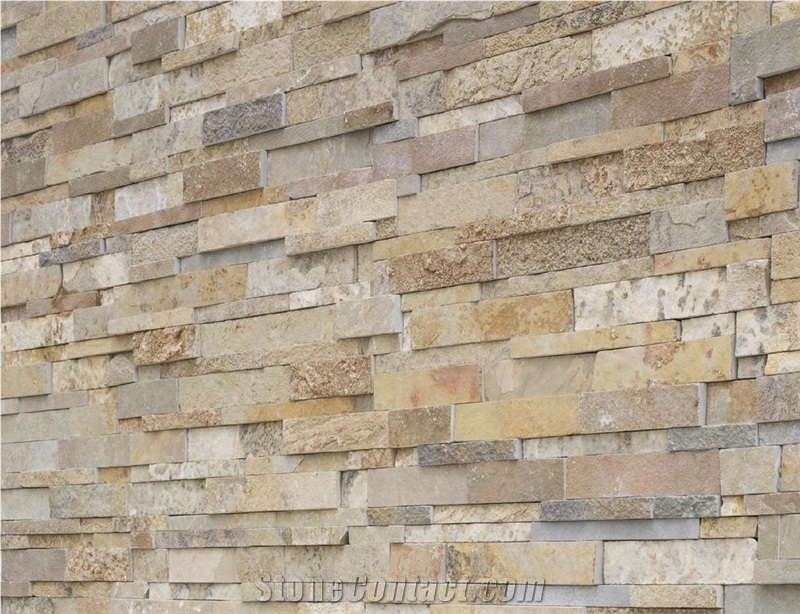 Volcanic Rock Split, Beige Quartzite Cultured Stone
