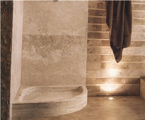Beige Travertine Shower Base