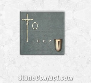 Slant Grave Markers, Gris Villa Grey Granite