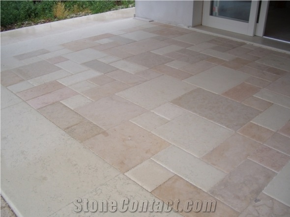 Nembro Verdello and Biancone Asiago Pavement, Beige Limestone