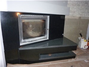 Absolute Black Granite Fireplace
