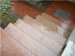 Maple Red Granite Stairs, G562 Red Granite Maple Red Granite Stairs, G562 Red Granite