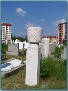 Gravestone,Headstone, Vitez White Marble