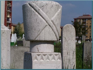 Gravestone,Headstone, Vitez White Marble