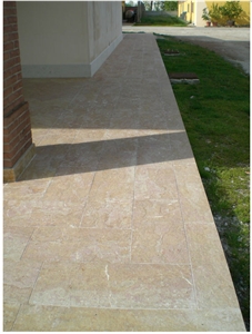Giallo Reale Pavimento Spazzolato (brushed) Pavers, Yellow Marble