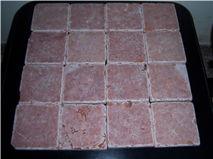 Red Limestone Tumbled Second Choice Tiles - Specia, Rosso Suvereto Red Limestone